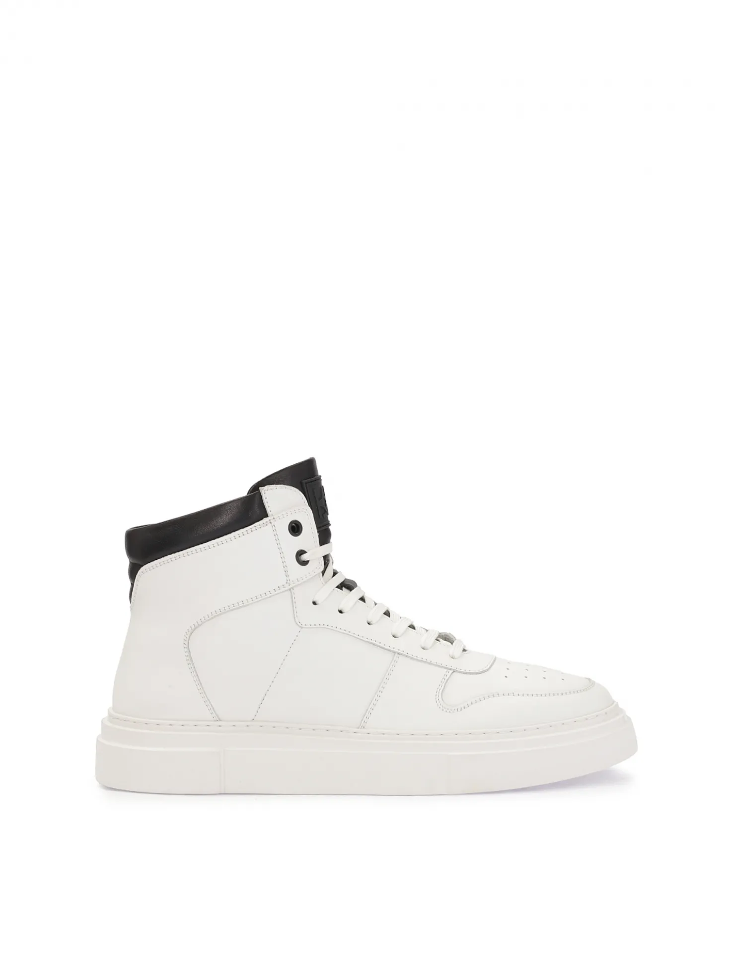 Skórzane męskie sneakersy z cholewką za kostkę