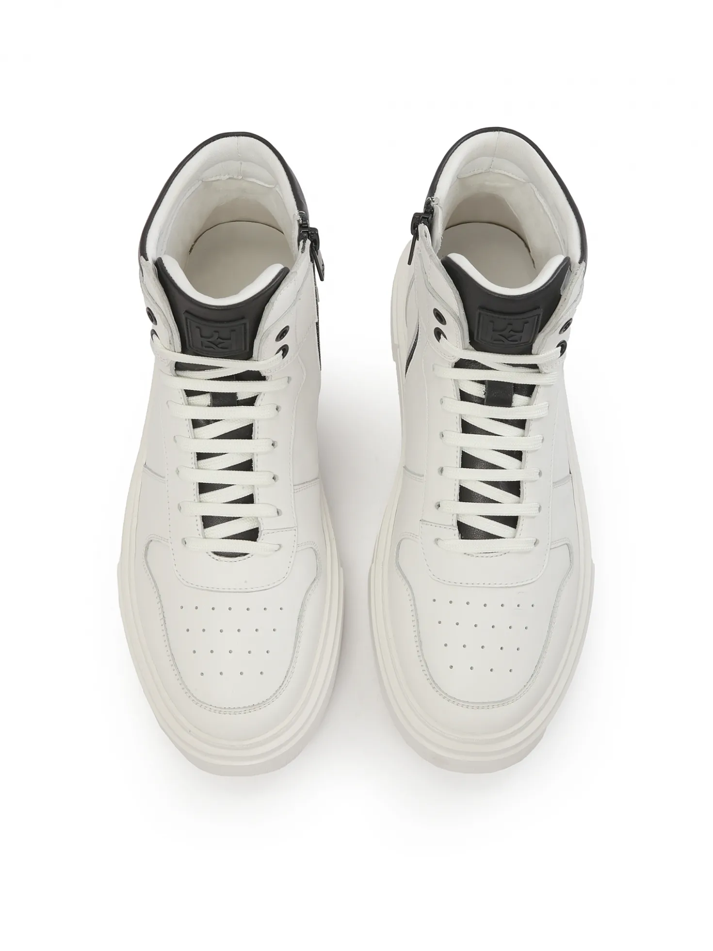 Skórzane męskie sneakersy z cholewką za kostkę