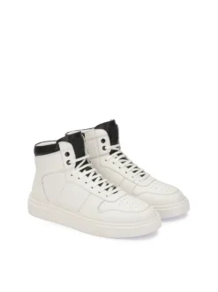 Skórzane męskie sneakersy z cholewką za kostkę