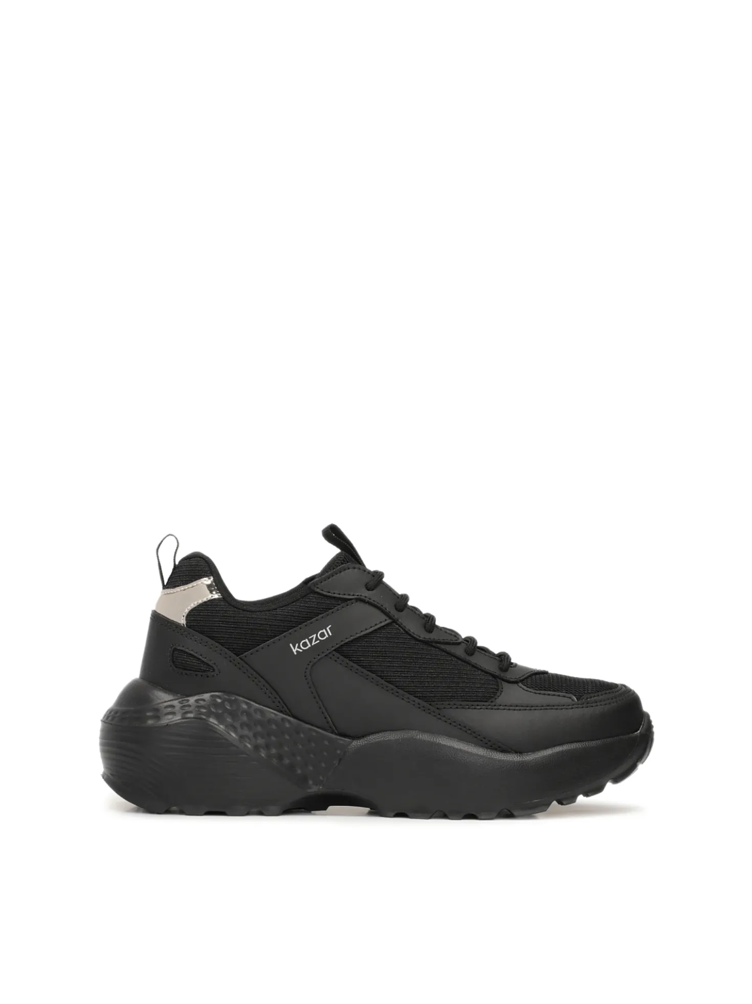 Skórzane sneakersy damskie na grubej podeszwie