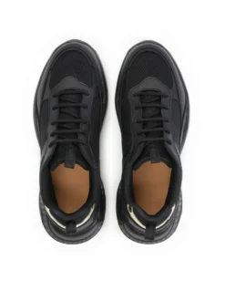 Skórzane sneakersy damskie na grubej podeszwie