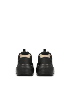 Skórzane sneakersy damskie na grubej podeszwie