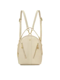 Skórzany plecak w kolorze off-white