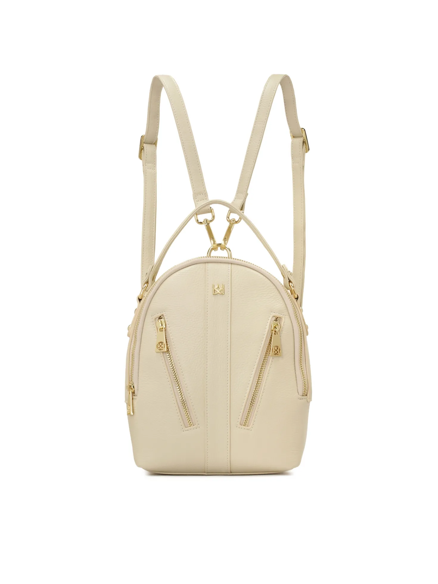 Skórzany plecak w kolorze off-white