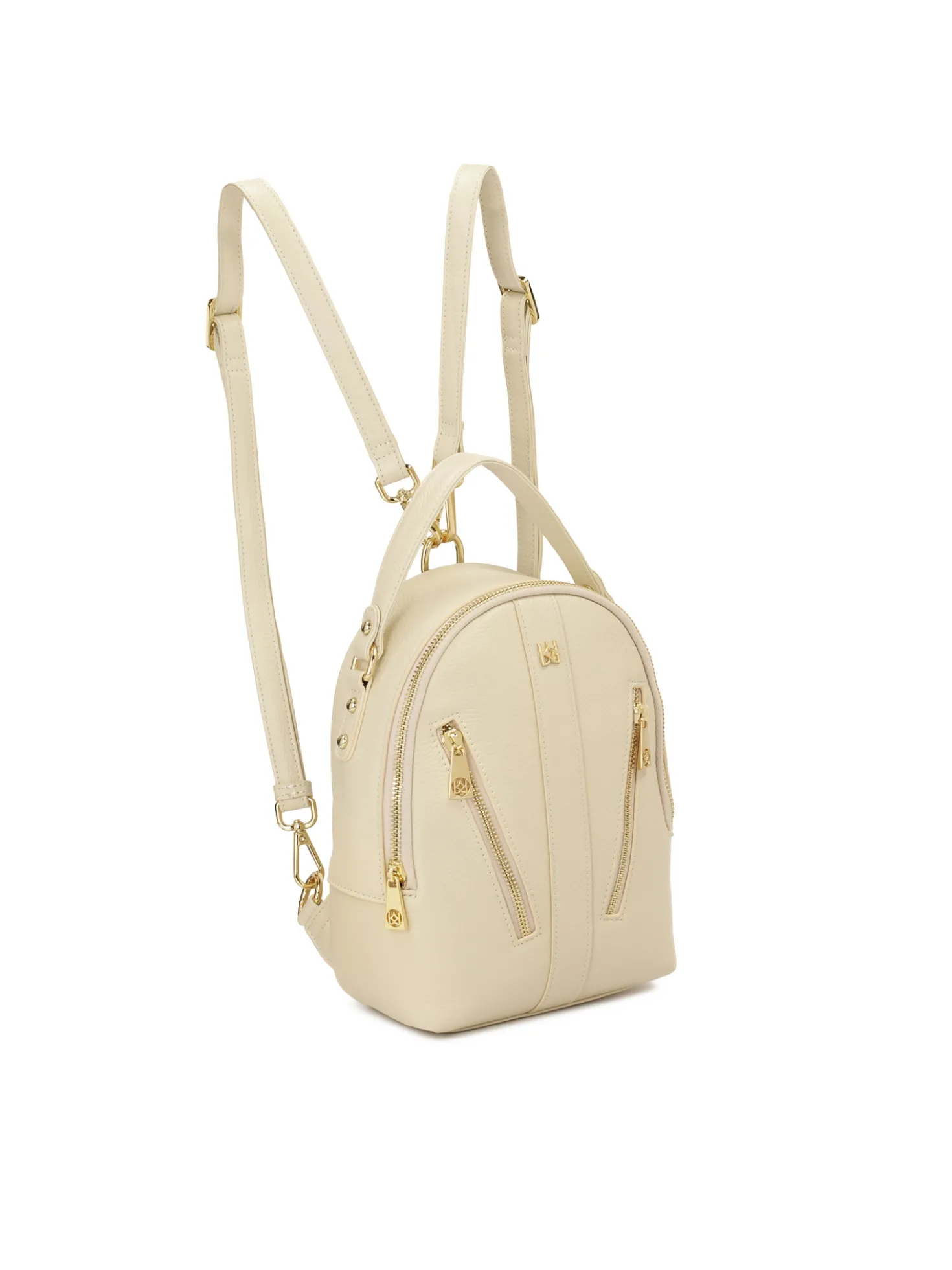 Skórzany plecak w kolorze off-white