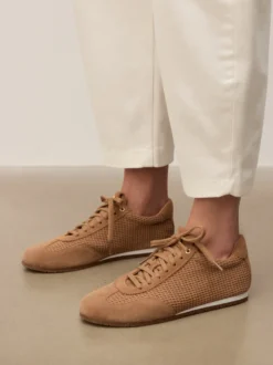 Sneakersy zamszowo-tekstylne o lekkiej formie