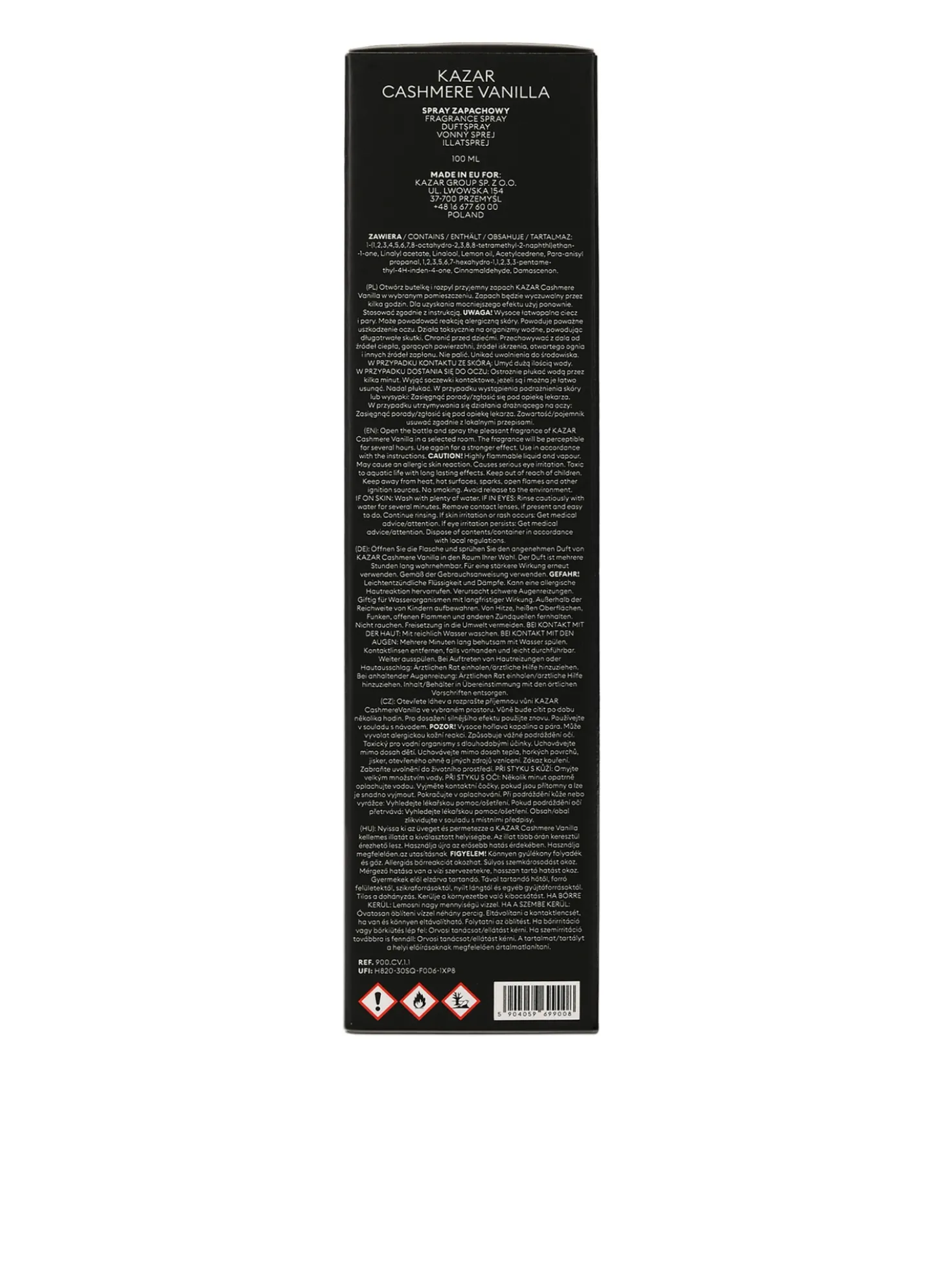 Spray zapachowy Cashmere Vanilla 100 ml