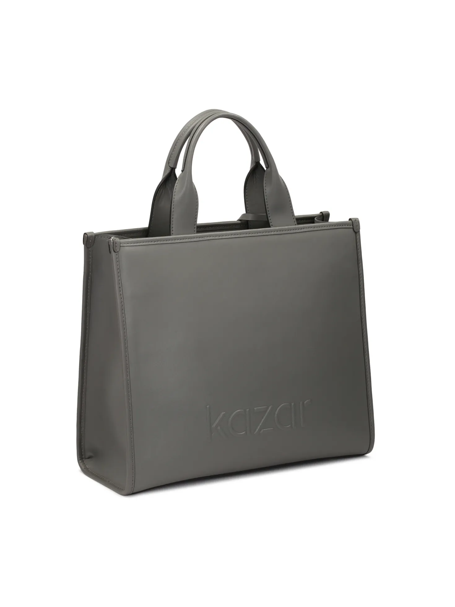 Szara torebka do ręki Tote Bag z pikowanym przodem