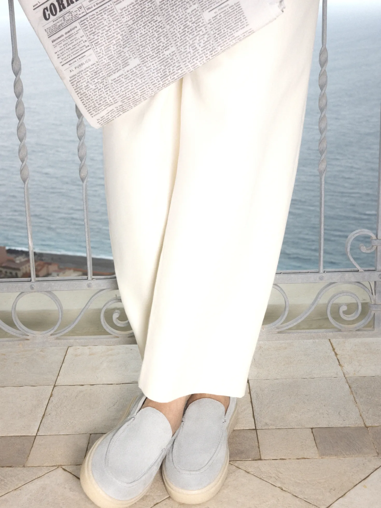 Szare loafersy na podeszwie typu sneakers z zamszu