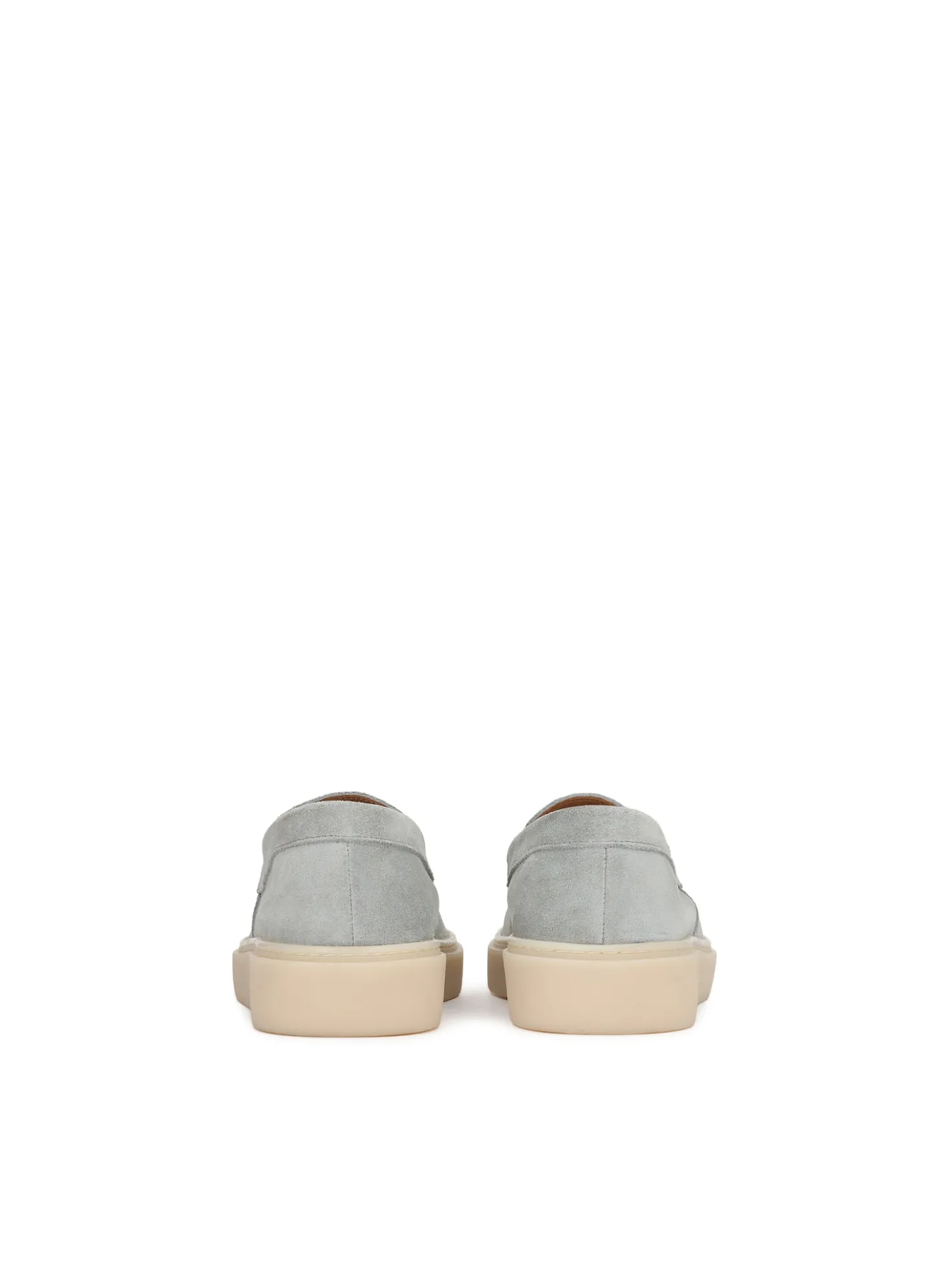 Szare loafersy na podeszwie typu sneakers z zamszu