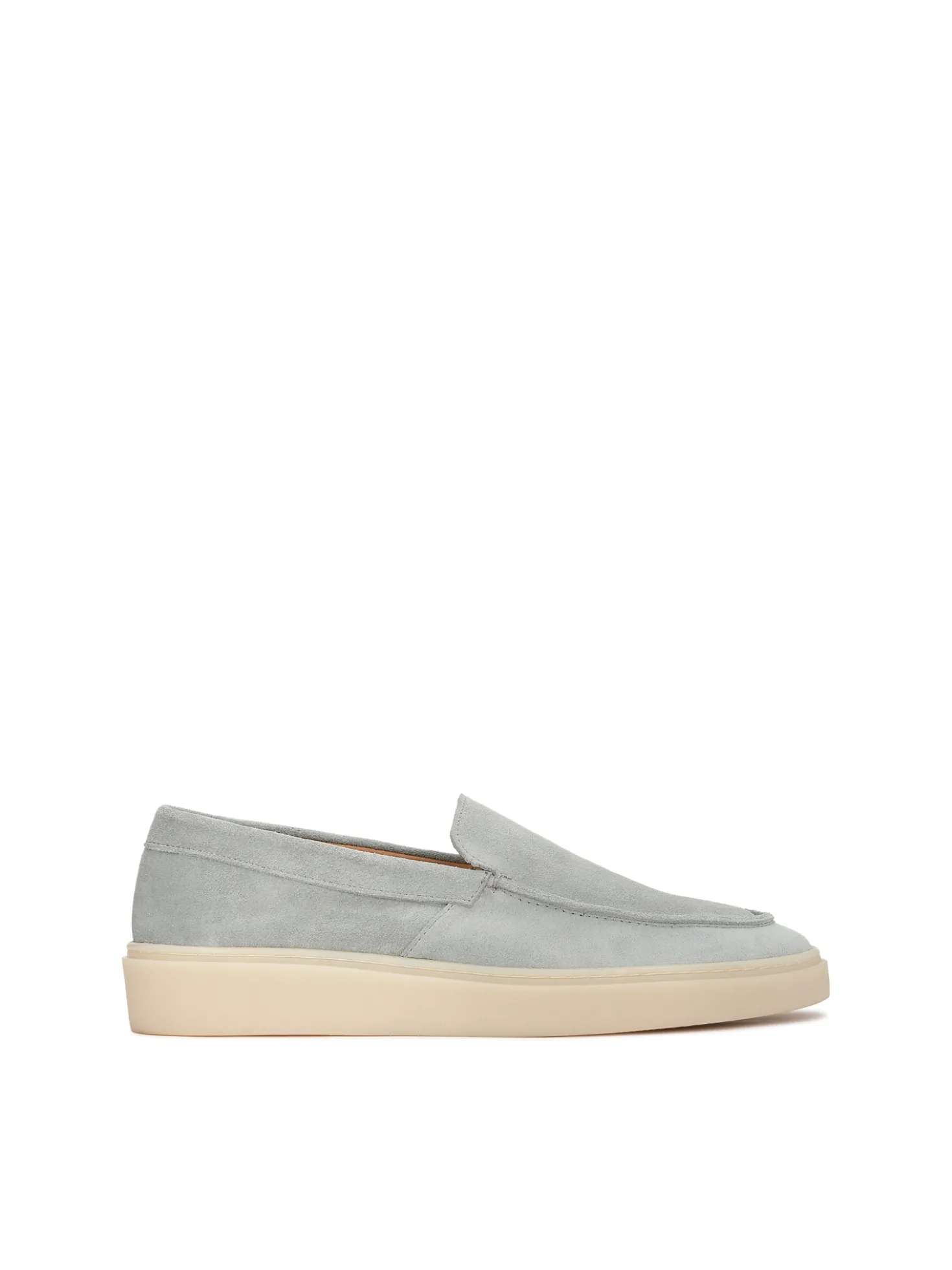 Szare loafersy na podeszwie typu sneakers z zamszu
