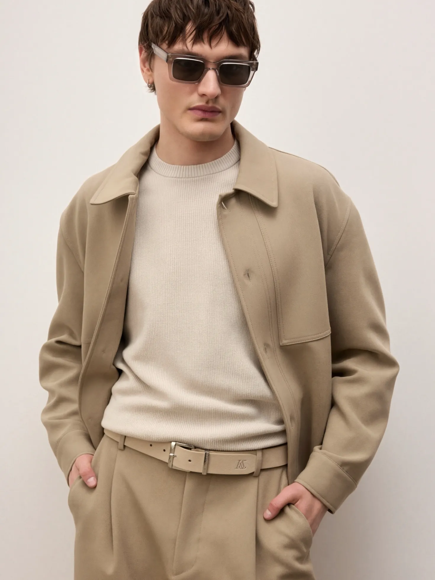 Szare okulary polaryzacyjne wayfarer