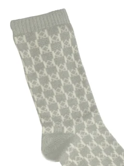 Szare skarpety w monogramy KAZAR