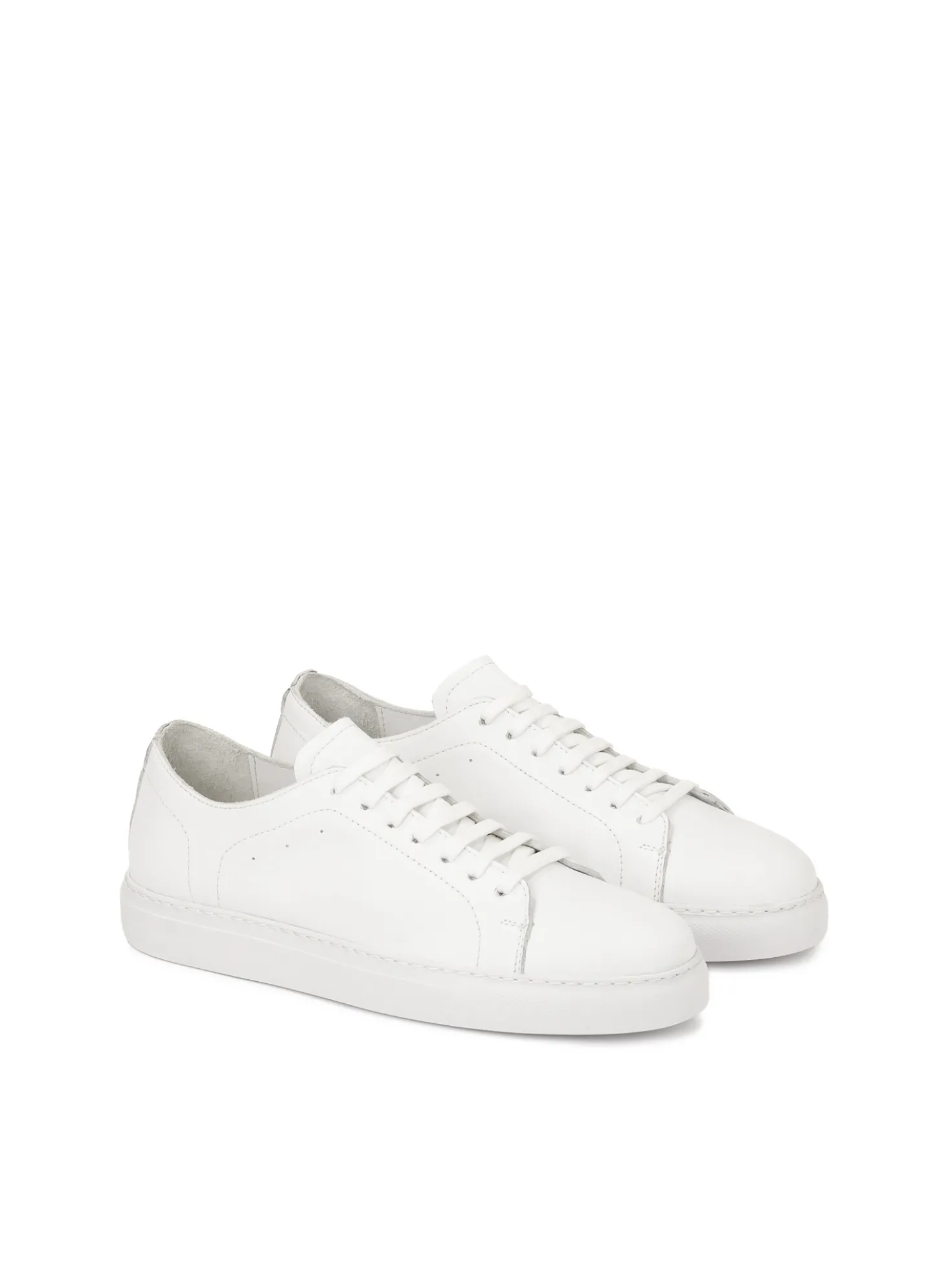 Sznurowane białe sneakersy męskie