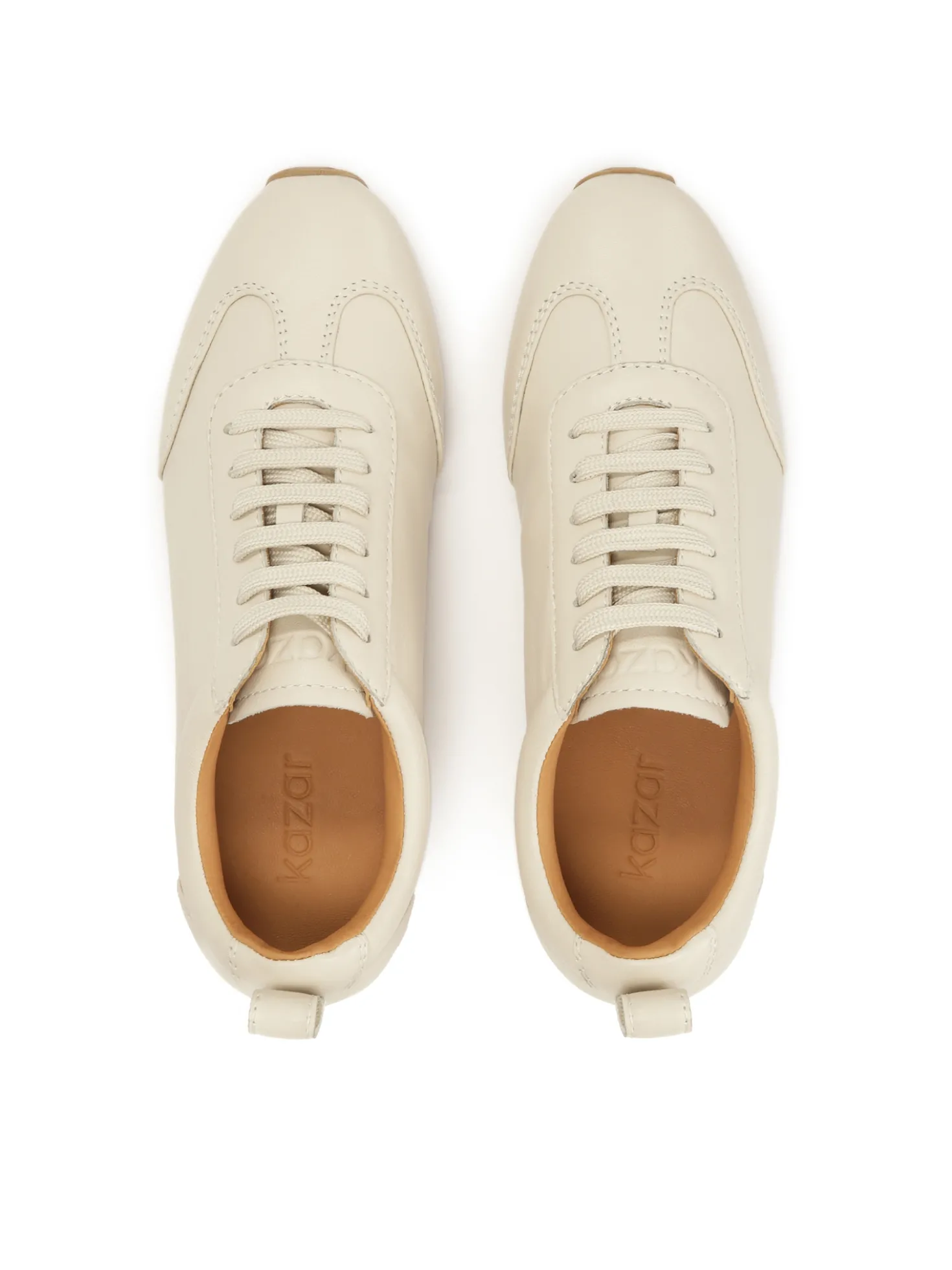 Sznurowane sneakersy w kolorze off white