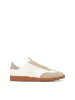 Sznurowane sneakersy z łączonych skór