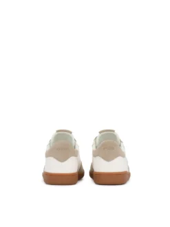 Sznurowane sneakersy z łączonych skór