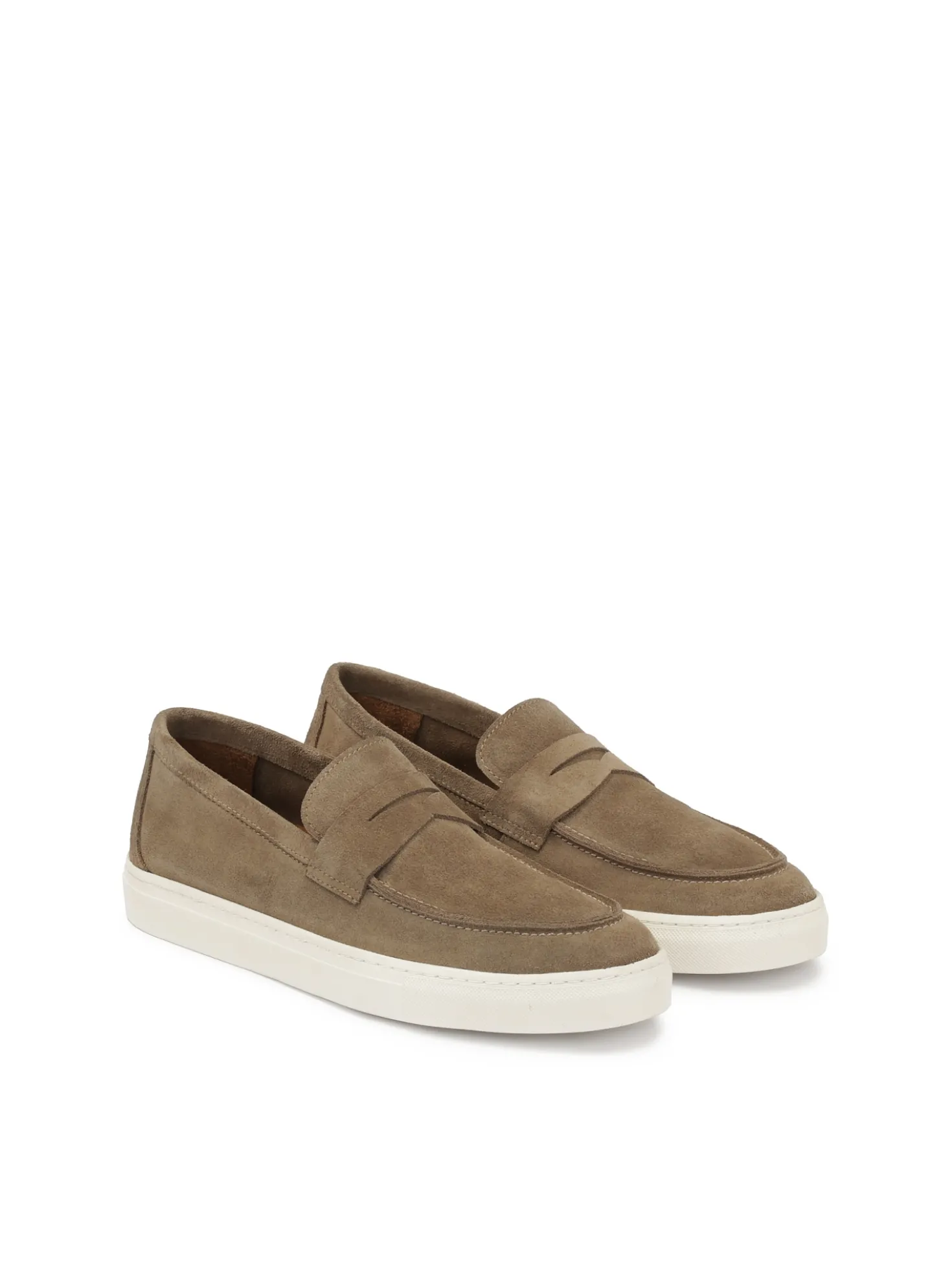 Taupe loafersy na podeszwie typu sneakers