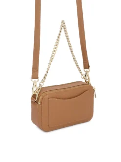 Torebka crossbody z jasnobrązowej skóry