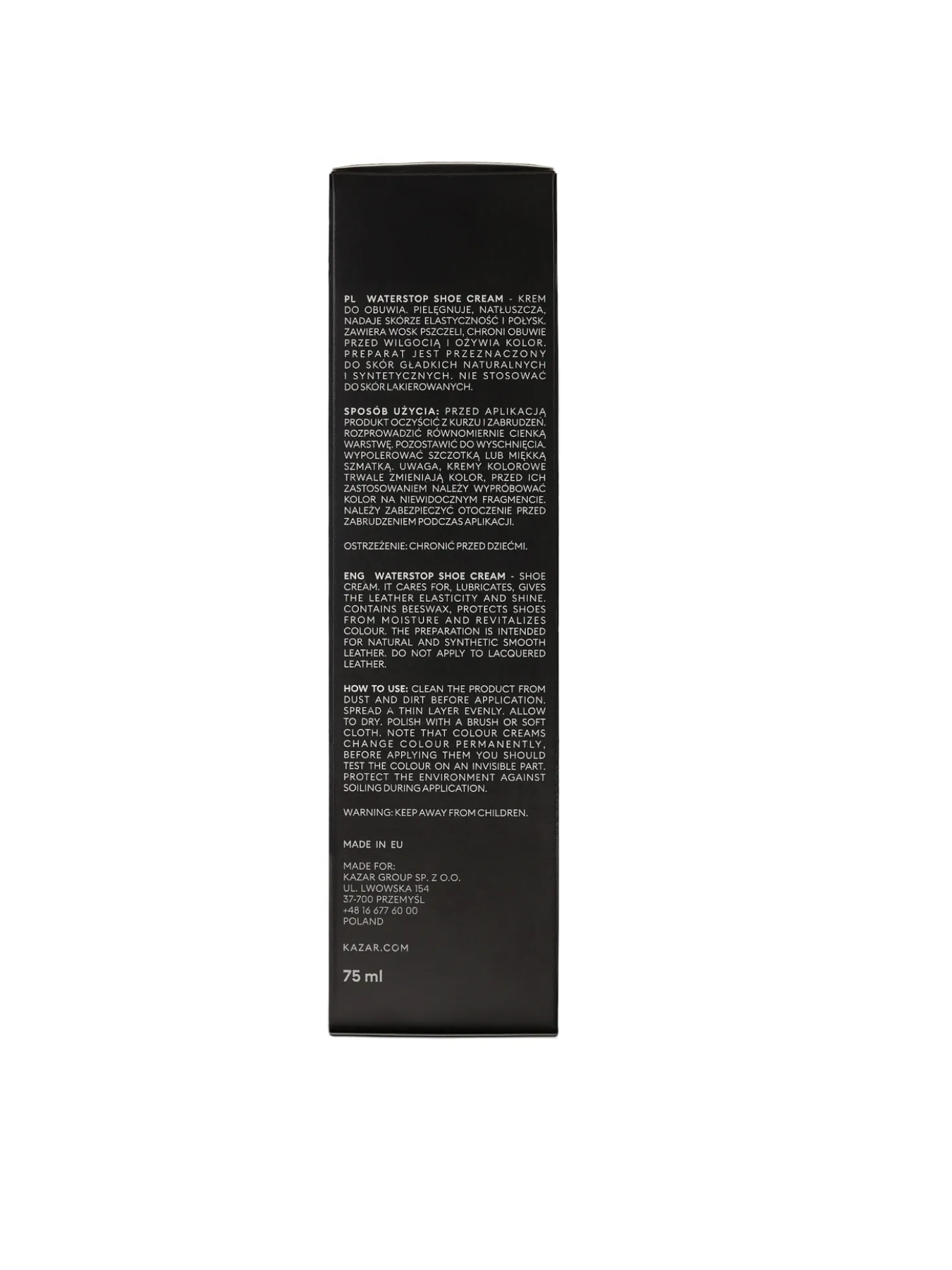 Waterstop Shoe Cream Czarny