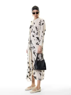 Wiązane baleriny off white z miękkiej skóry