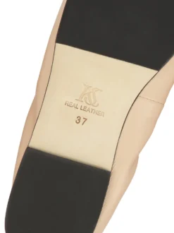Wsuwane baleriny z szeroką taśmą