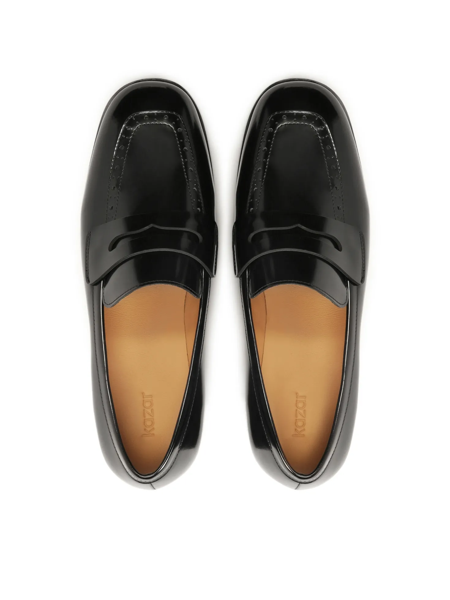 Wsuwane czarne półbuty w stylu loafersów