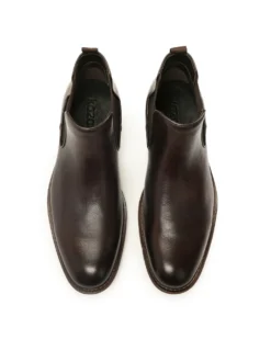 Wsuwane sztyblety z brązowej skóry