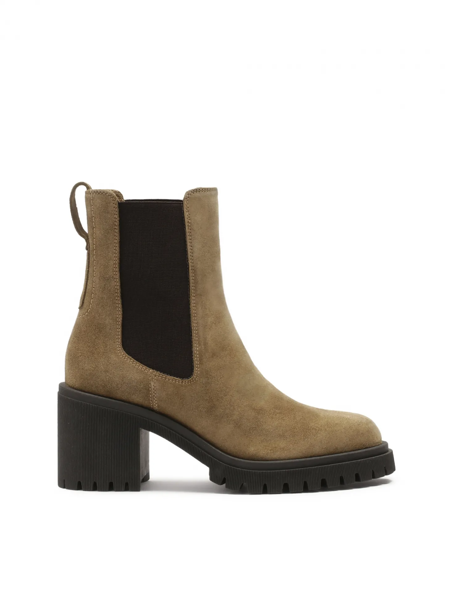 Wsuwane zamszowe botki w stylu casual