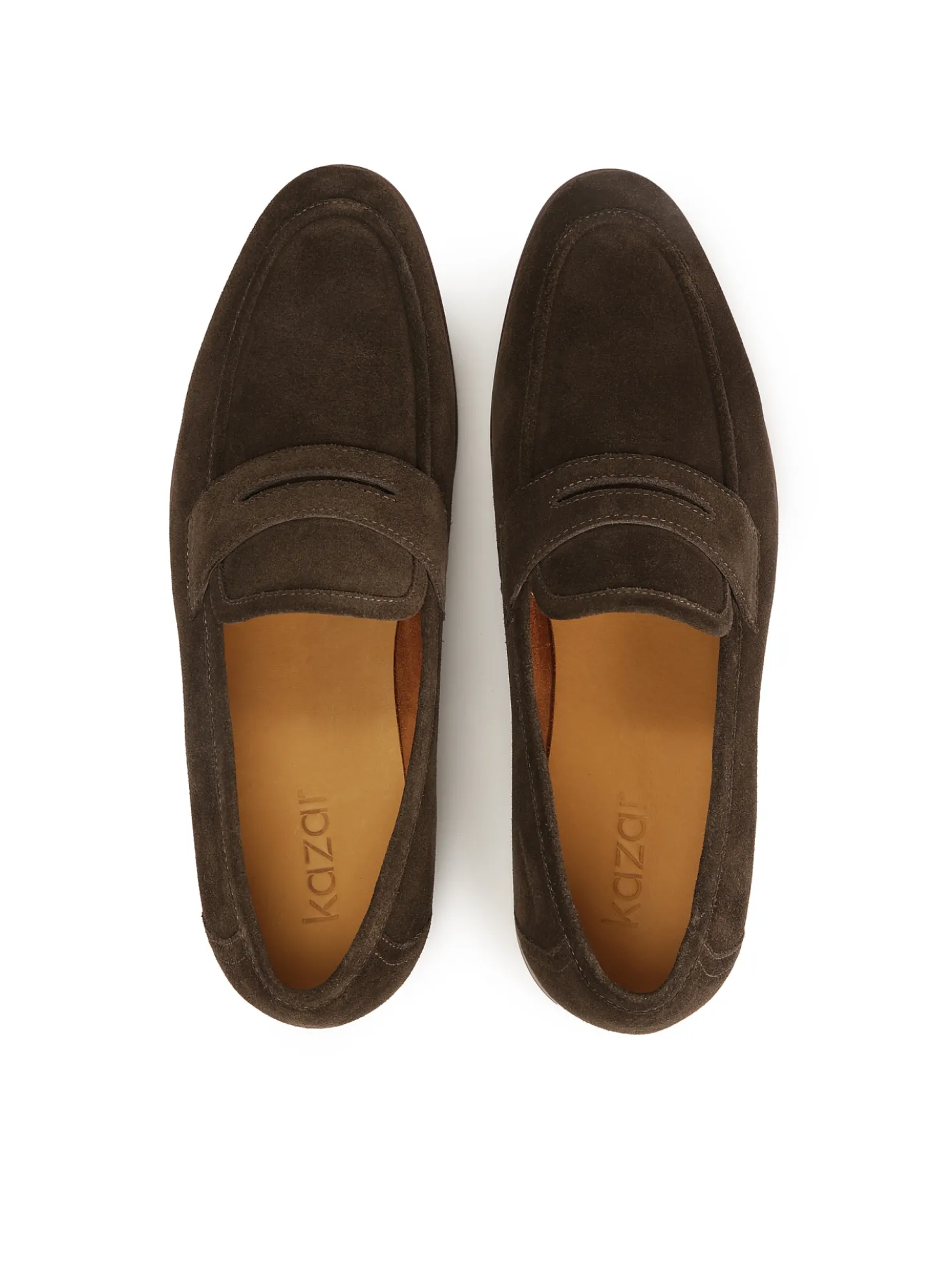Zamszowe loafersy męskie w brązowym kolorze