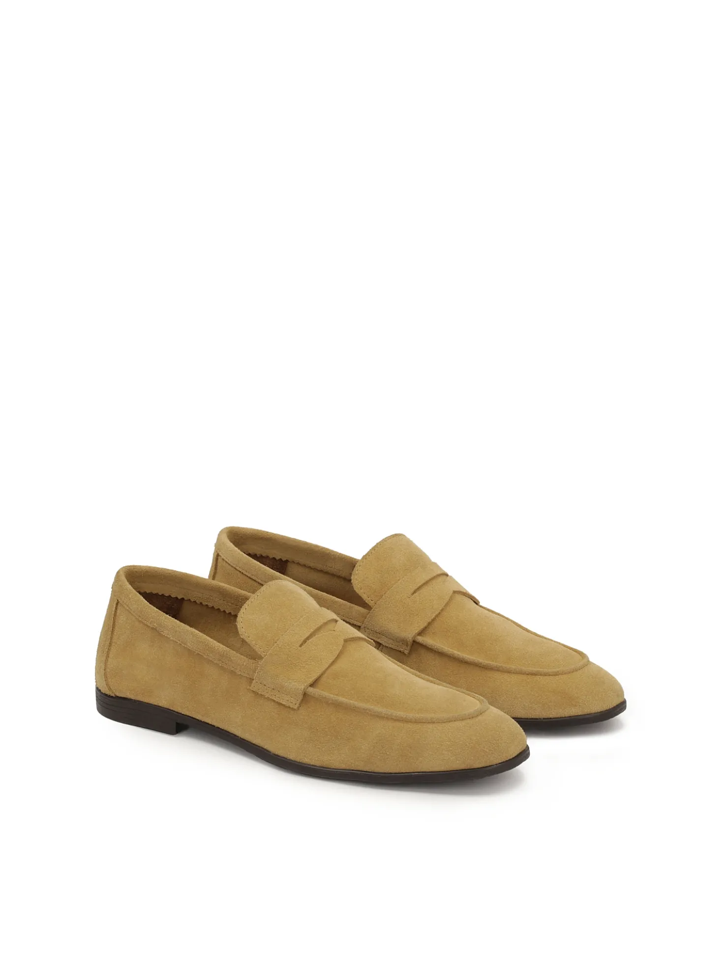 Zamszowe loafersy męskie z paskiem