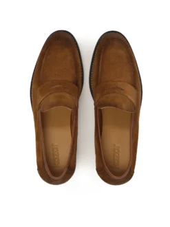 Zamszowe loafersy w brązowym kolorze