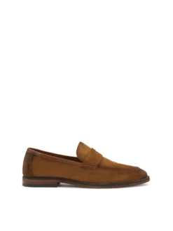 Zamszowe loafersy w brązowym kolorze
