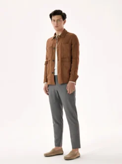 Zamszowe mokasyny w kolorze taupe