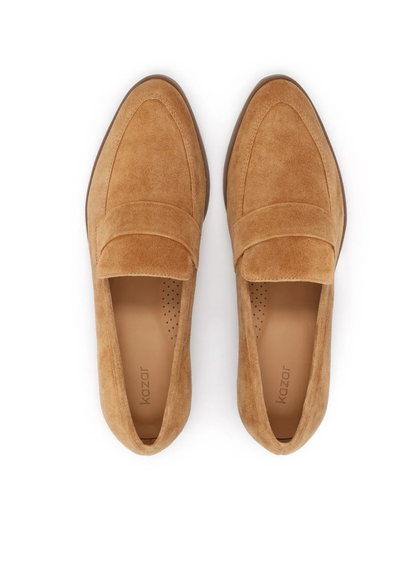 Zamszowe półbuty typu loafersy