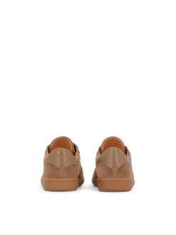 Zamszowe sneakersy męskie w kolorze brązu