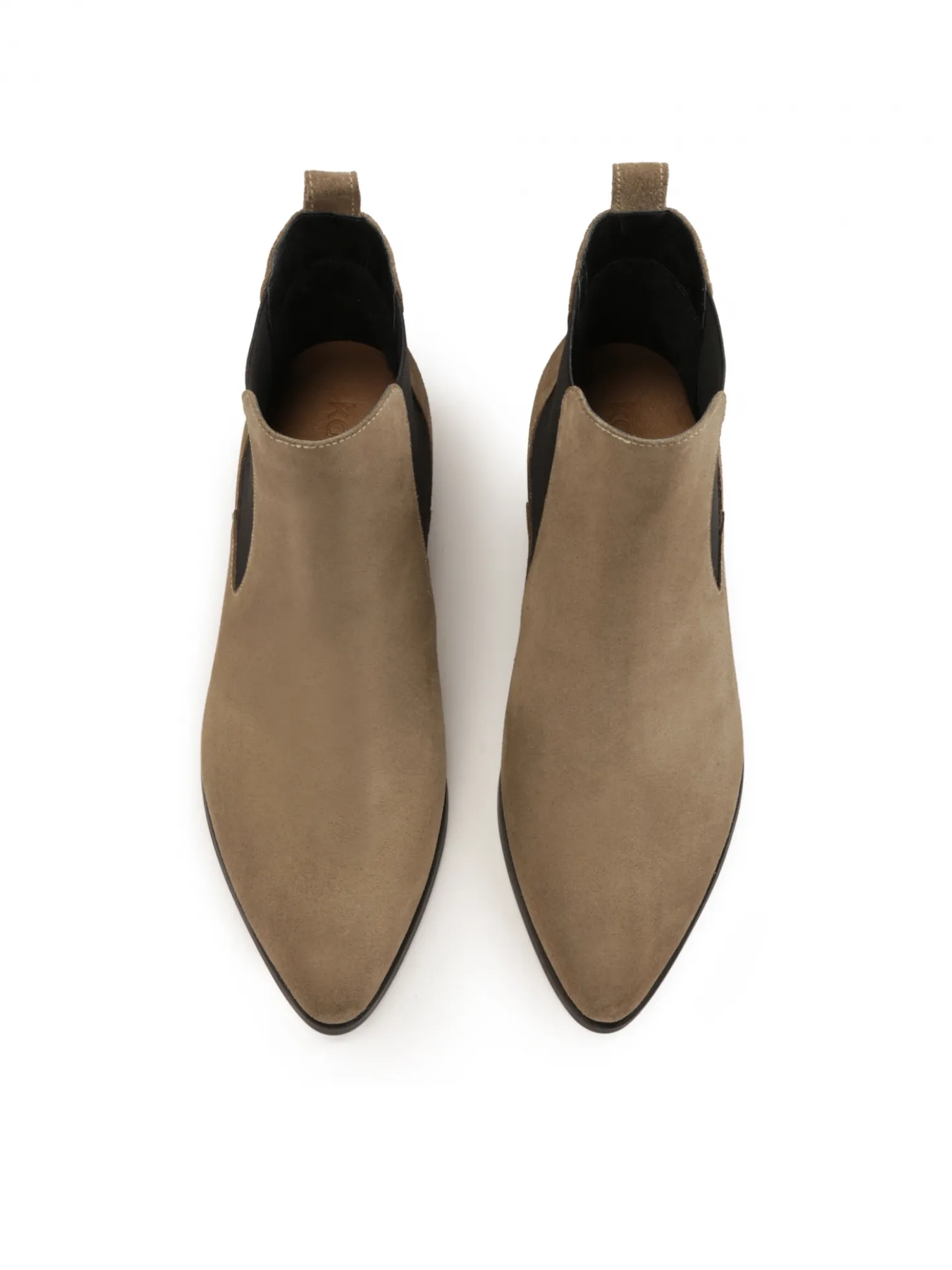 Zamszowe sztyblety w kolorze taupe